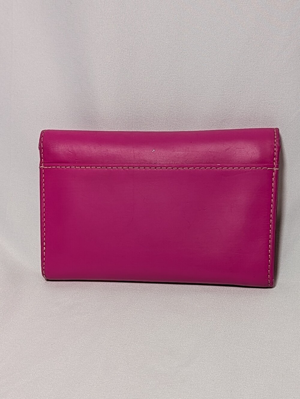 Dooney & Bourke Pink Leather Trifold Wallet Gold Logo - Picture 11 of 14